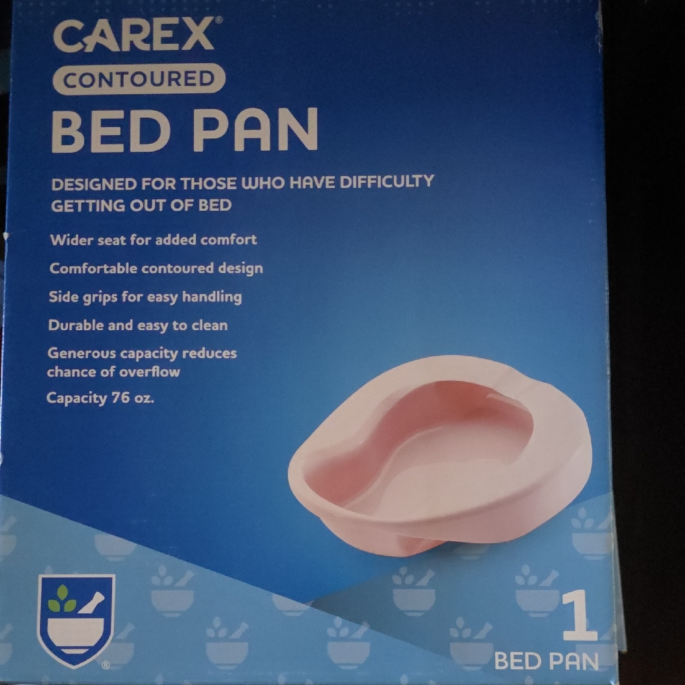 Carex Contoured Bed Pan - Pink